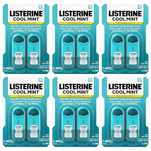 Listerine Cool Mint Pocketmist, Oral Care Mist for Fresh Breath, ...