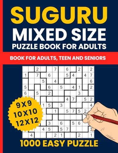 Suguru Puzzle Book for Adults - 1000 Easy Logic Puzzles with Mixed Grid Sizes (Tectonic / Number Blocks): Brain-Boosting Fun with 9x9, 10x10 & 12x12 Suguru (Tectonic) Puzzles for Beginners