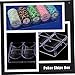 Gogogmee 1Pc Poker Chips Organizer Case Transparent Storage Box for Easy Classification and Accessibility Snap Design for Tidy Desktop and Convenient