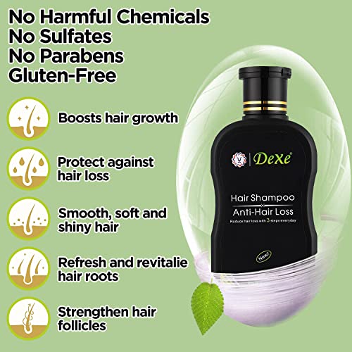 Tssplus Dexe 200Ml Anti-Hair Loss Hair Growth Shampoo,Hair Loss,Hair Growth,Hair Regrowth Shampoos,Serum,Herbal,Liquid,Avoid Hair Loss Unisex,Vitamins Treatment Natural Ingredients #TOP5