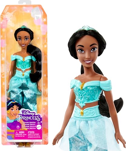 Mattel Disney Princess Jasmim boneca princesa filme Aladdin, brinquedo + 3 anos (HLW12)