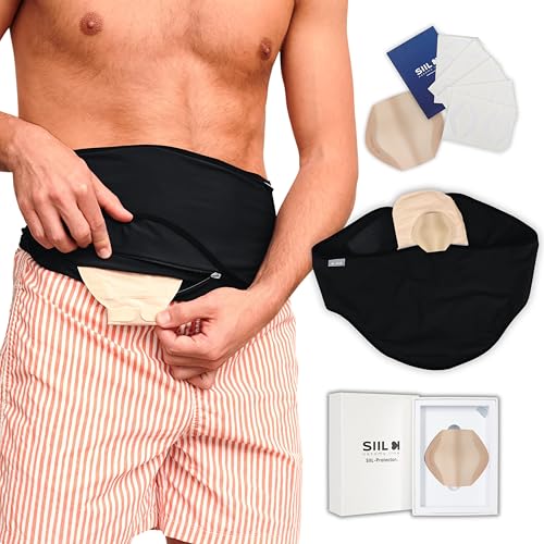 Ostomy Belt for Men + Stoma Protector Guard | Colostomy Ostomy Bag Covers for Sports | Stealth Ileostomy Belt | Ostomy Bag Cover | Ostomy Wrap Abdomen | Made in Europe (S)