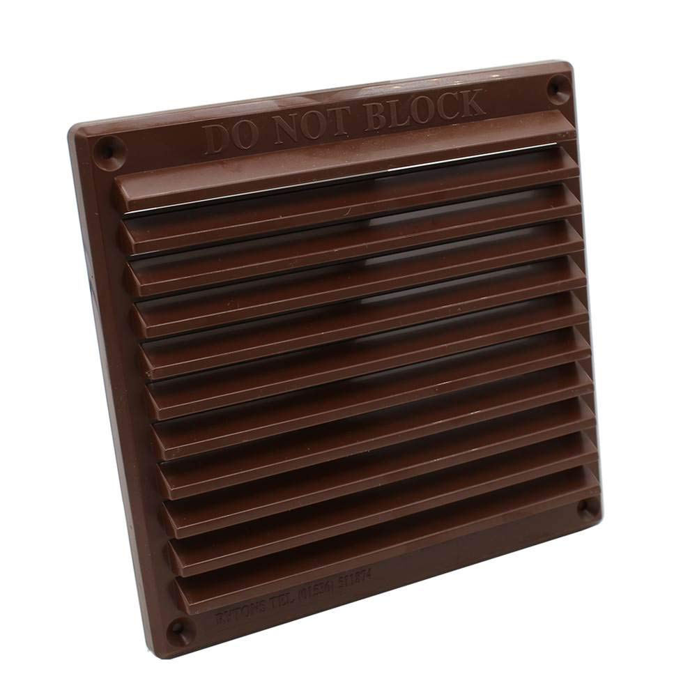 Rytons Brown 6X6 Louvre Ventilation Grille With Flyscreen
