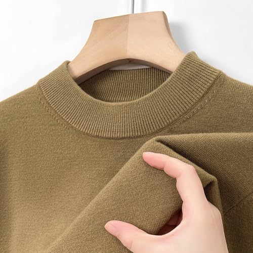 Mock Neck Long Sleeve Sweaters for Men Slim Fit Casual Warm Basic Sweater for Fall and Winter3