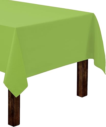Gee Di Moda - Mantel rectangular de 60" x 102", poliéster lavable para mesa de 6 pies, ideal para mesa de bufé, fiestas, cena festiva, bodas y Baby