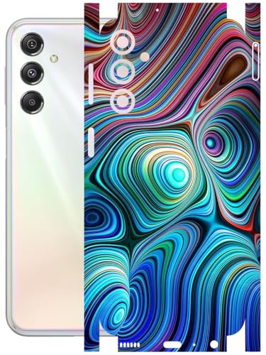 Image of AtOdds - Full Body Back Screen Guard Protector Film - Lamination Wrap Skin Sticker Compatible with Samsung Galaxy M34 (5G) | Scratchproof Matte Finish (Water Paint)