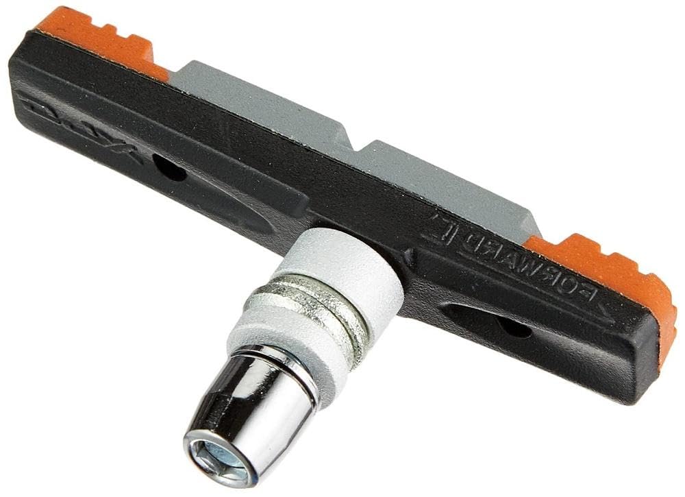 XLC Set 4 Pastiglie Freno V-Brake BS-V01 70mm: Pattini Per Cerchi In Acciaio O Alluminio, Indicatore Usura (Rosso/Nero)