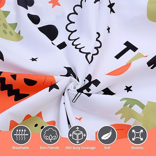 Image of Cloele Halloween Fitted Crib Sheet for Boys Girls,Pumpkin Dinosaur,52x28in | Baby Nursery Sheet,Cozy Bed Sheet,Standard Crib and Toddler Mattresses,Bats Crib Mattress Infant Toddler Sheet