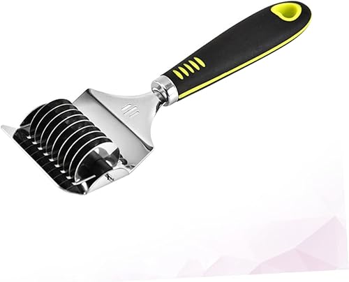 Miniatura 4 de Housoutil Máquina manual de pasta italiana Galletas italianas Enrejado Rodillo de pastelería Enrejado Rodillo cortador de corteza de pastel Cortador