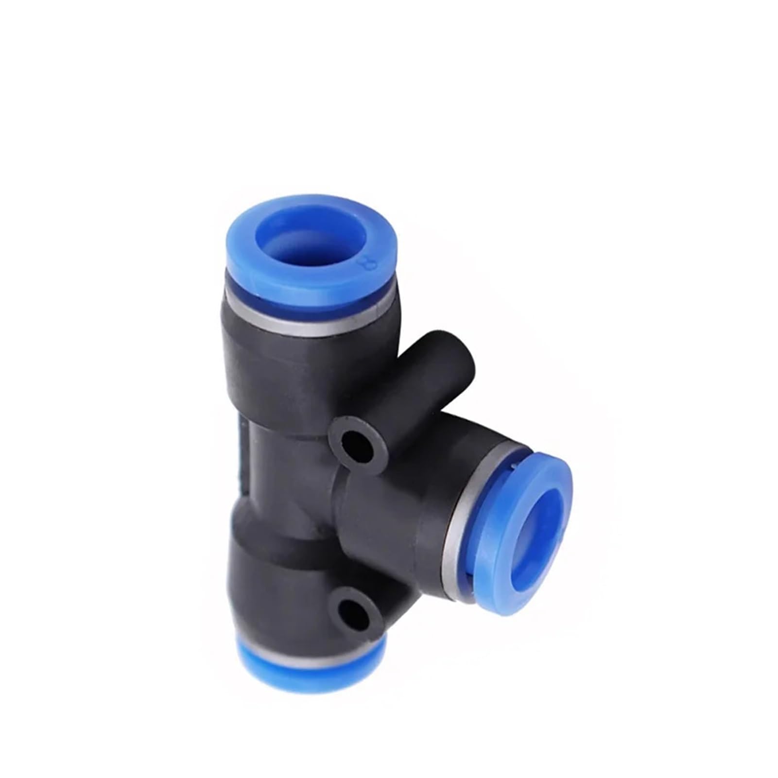Conector neumático de aire PE PEG de 50/100/500 piezas, reductor de te de ajuste rápido, conector de manguera de tubo de plástico en forma de T de 3 vías, 4/6/8/10/12 mm(PEG 6-4,500 PCS)