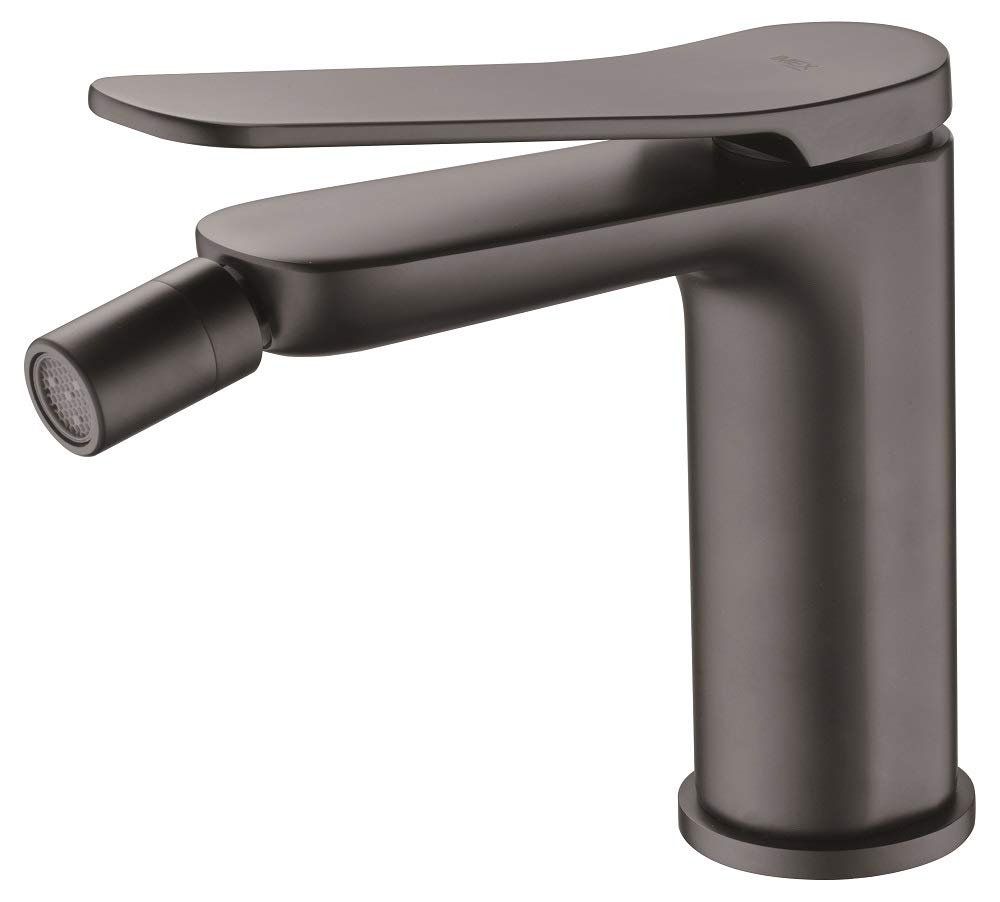 Mice - bateria jednouchwytowa Bidet, bateria toaletowa, zimna i ciepła woda, kran higieniczny, seria Dania, kolor czarny matowy - BDR031-2NG
