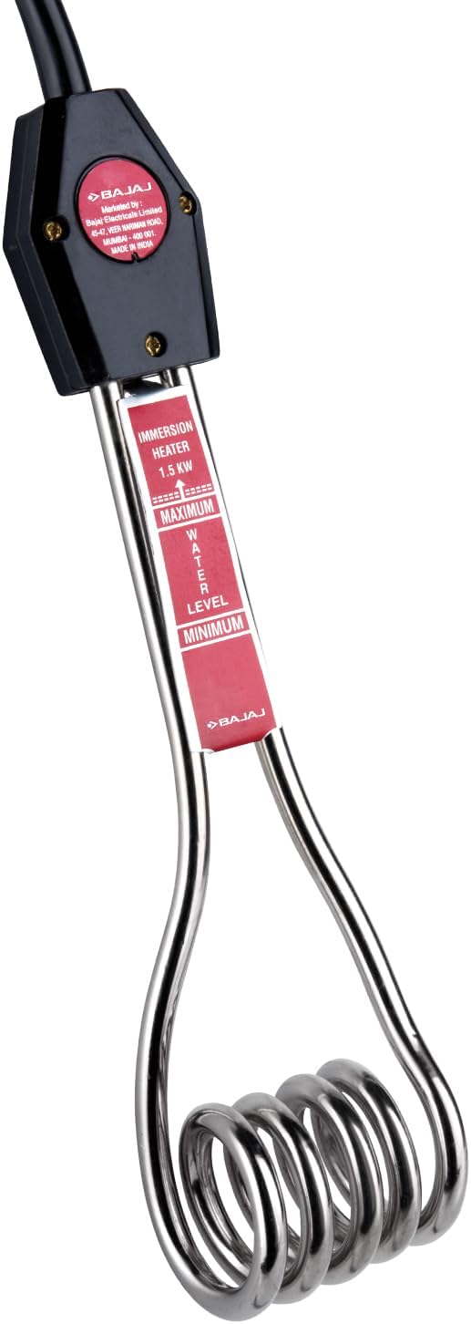 Bajaj Immersion Heater with 16A Plug Type (1500-Watt)