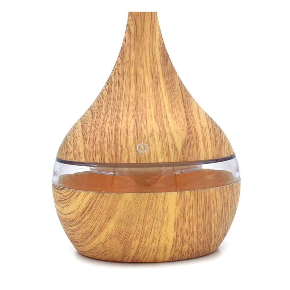 Tastak Air Humidifier, 300ml USB Wood Grain Ultimate Aromatherapy Diffuser 7 LED Night Light Essential Oil Diffuser