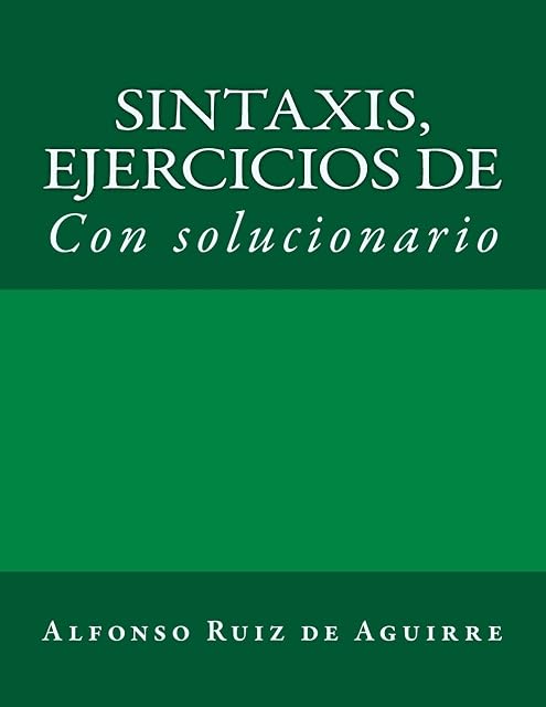 Portada de Sintaxis: Ejercicios De