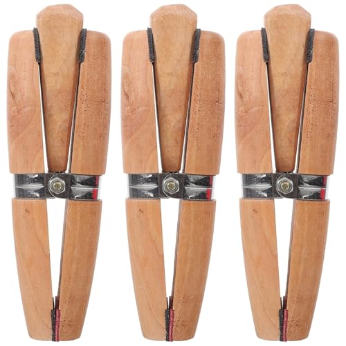 TOPPERFUN 3Pcs Wooden Ring Clamps, 6in Jeweler Stand Pliers Jewelry Ring Vise, Jewelry Clamps Wedge Jeweler Hand Tools Ring Holding Tools for Making File Polishing Grinding Gemstone Setting Rings