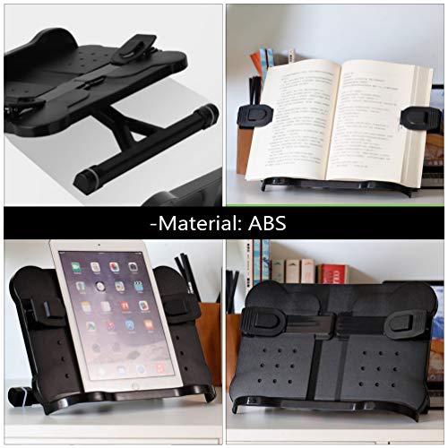 NUOBESTY Suporte para Livros de Leitura Suporte para Livros de Plástico Suporte para Livros Ajustáve