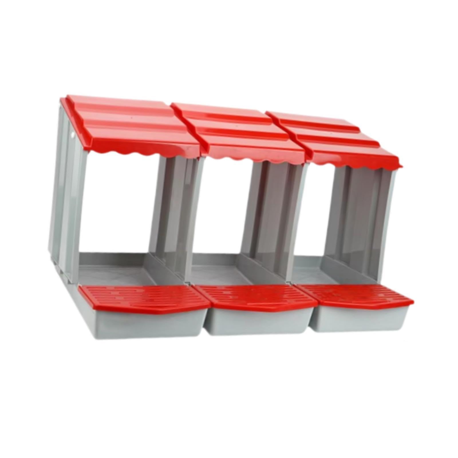 Caja para de Huevos Resistente Y Cómoda Nido para Gallinas Ponedoras Caja de Cría para Y Gansos Circulación de Aire Apta para Criaderos a, Rojo, M