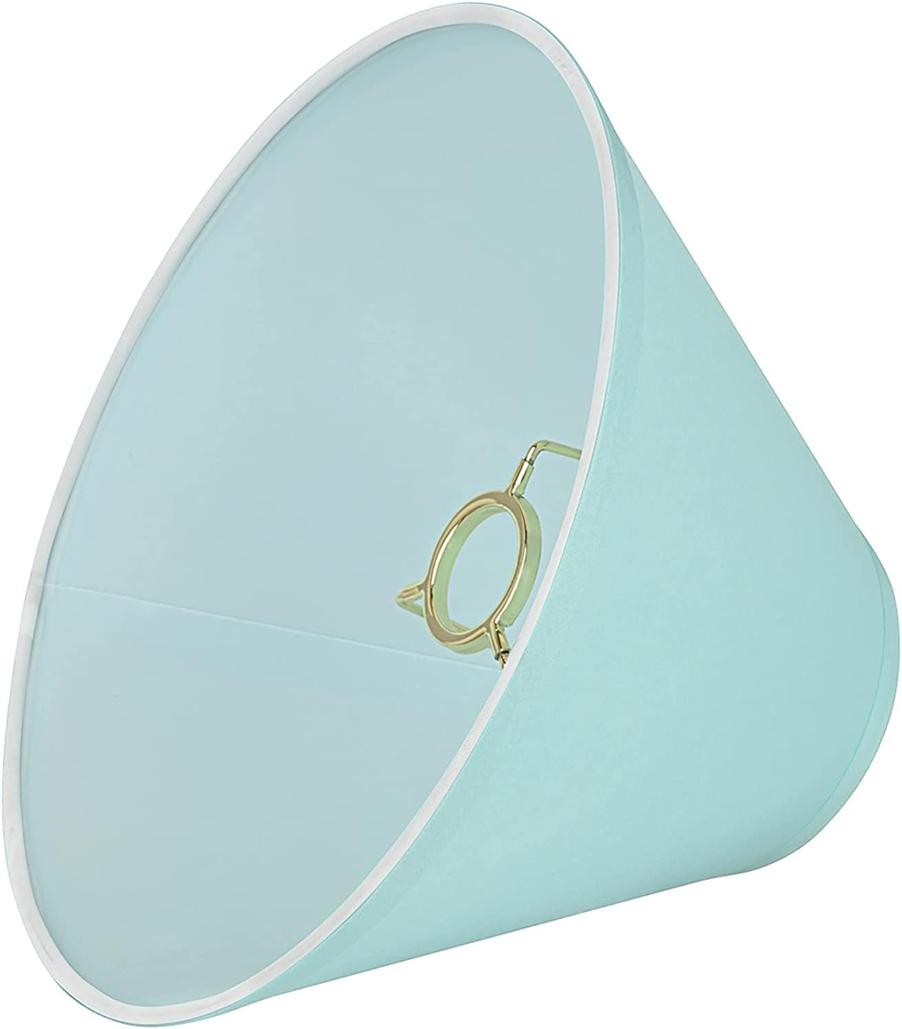 Aspen Creative 58754A, Empire Uno Lamp Shade, Aquamarine, 4" Top x 10" Bottom x 7" Slant Height, Slip UNO 33mm