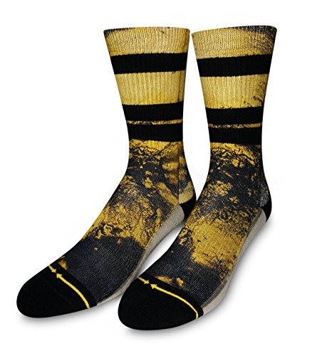 MERGE4 Tentacles Gold Yellow Black Ocean Unisex Crew Sock