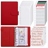 SKYDUE Budget Binder with Zipper Envelopes,Money Organizer for Cash,12pcs Expense Budget Sheets & 24