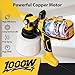 Paint Sprayer for House Painting, Paint Sprayer with 1000W Powerful Copper Motor, 1400ml (47oz) Container, 6 Brass Nozzles & LED Light, Easy to Clean for House, Fence, Furniture, DIY, Garden, Walls
