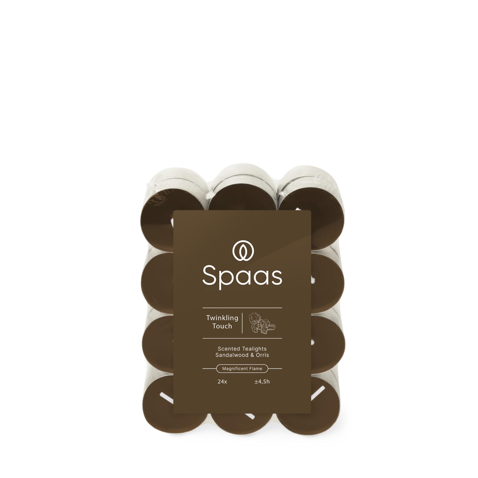 Spaas Scented Tealights flatpack x24 4,5h - Twinkling Touch