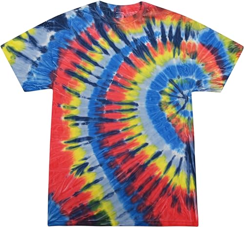 Colortone T-shirts tie dye pour hommes et femmes - T-shirts unisexes à manches courtes pour adultes, Motif Harmony, Taille M