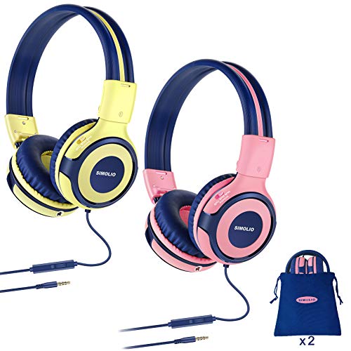 Review 2 Pack of SIMOLIO Kids Headphone with 75dB, 85dB, 94dB Volume Limited, Durable & Foldable Headphones with Mic for Kids, On-Ear Children Headphones with Storage Bag for Travel,School Daily(Pink,Yellow) Get Discount Offer 2 Pack of SIMOLIO Kids Headphone with 75dB, 85dB, 94dB Volume Limited, Durable & Foldable Headphones with Mic for Kids, On-Ear Children Headphones with Storage Bag for Travel,School Daily(Pink,Yellow)