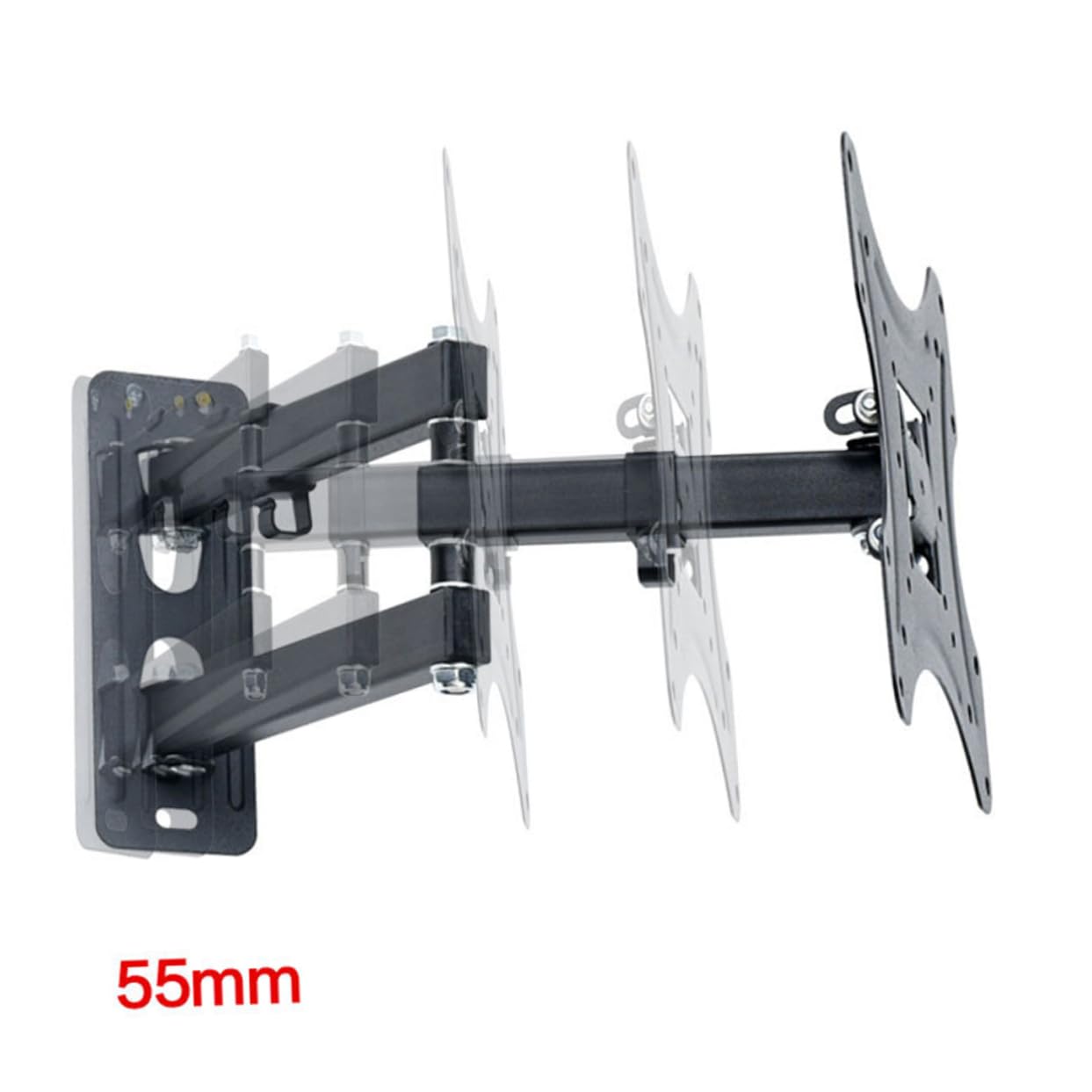 Happyyami Supporto Tv Lcd Staffa Parete Tv Regolabile e Girevole Compatibile Lcd Livella