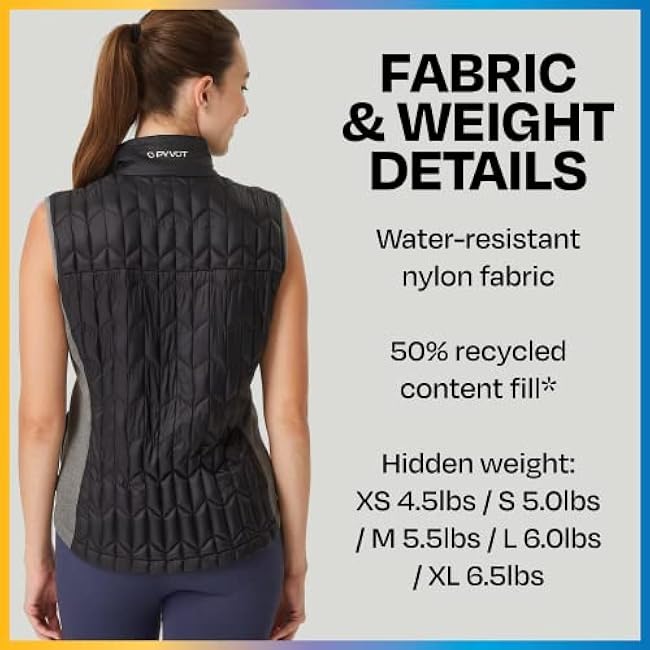 Women¡¯s Spark Weighted Quilted Vest, Weighted Blanket Inspired Clothing for Sensory Issues