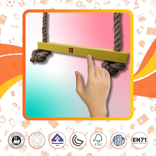Image of Skillofun Wooden Rope Ladder (7 String)(comes with square or spherical rod)