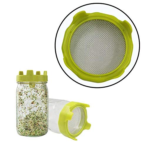 Wilk Kitchen Supplies Seed Sprouter Germination Cover Sprouting Mason Can Lid Sprouting Net Cover Bean Sprouts Gardening Supplies