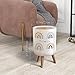 JBNJANKDAV Small Trash Can with Lid Collection Cartoon Hand Drawn Pastel Boho Rainbow Graphic for Baby Garbage Bin Pet Proof Waste Basket for Kitchen Bathroom Office Bedroom Decorative 1.8 Gallon
