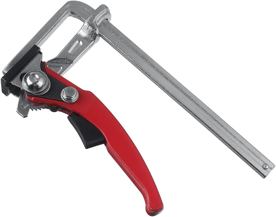 160x60mm Quick Release Ratcheting Guide Rail Clamp Track F Clamp for MFT Table and Track Saw Guide Rail System Suitable for Festool