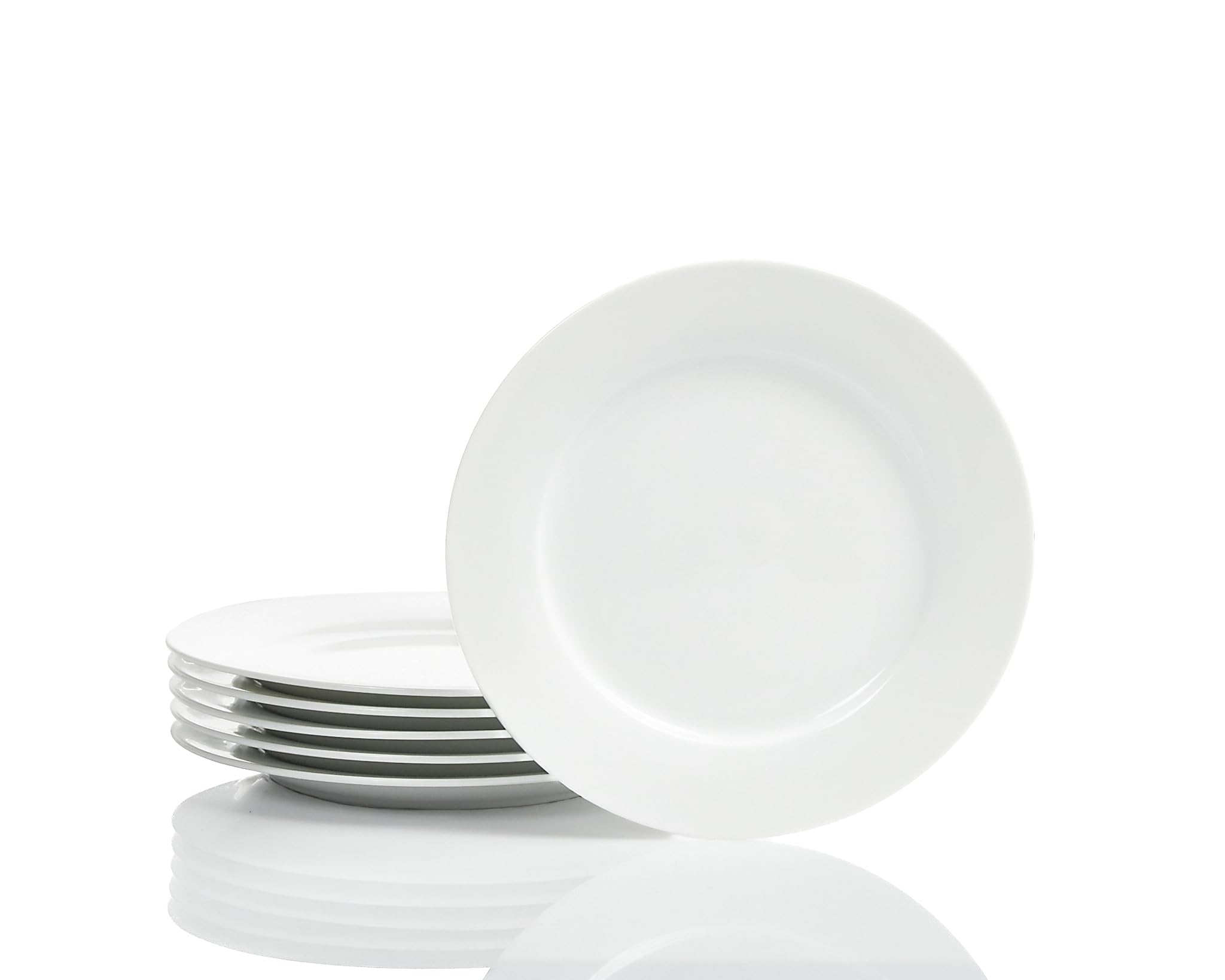 Retsch Arzberg Heike Weiss Frühstücksteller Kuchenteller 19cm, Set 6-teilig/Porzellan/uni weiss, rund