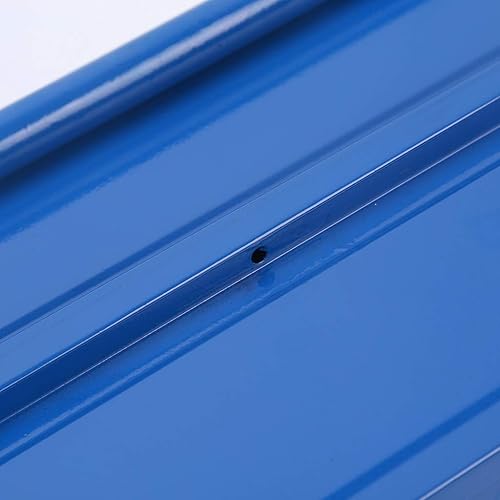 Miniatura 4 de Rhegene Caja de herramientas de acero voladizo portátil azul de 16,5 pulgadas con la bandeja de 5 de la mano
