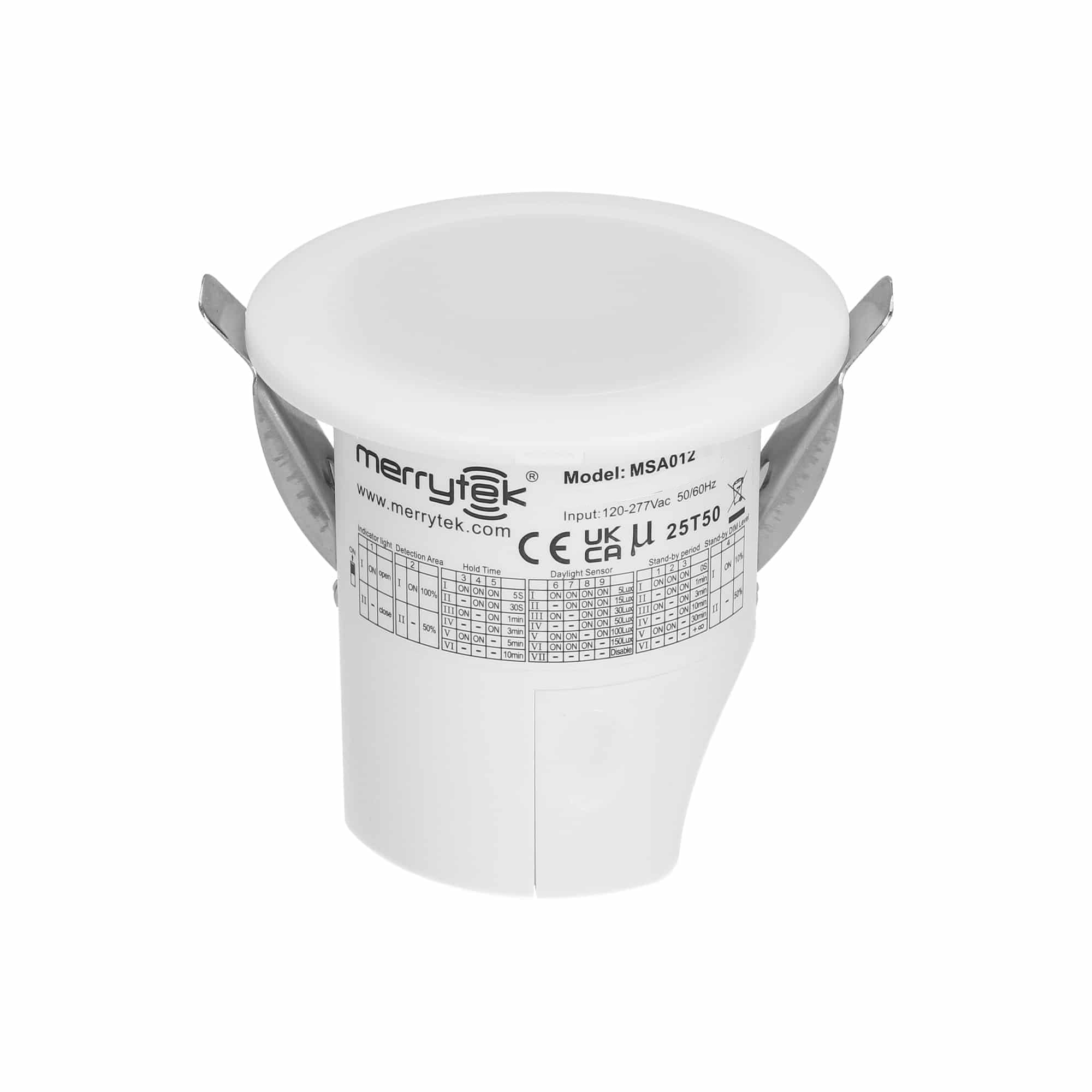 MSA012 Merrytek Mikrowellen Bewegungssensor 120-277V 1-10V Dimmbar Tageslichtsensor HF 5.8GHz Bewegungsmelder Deckenmontage IP20 LED Steuerung Büros Räume Erkennung bis 6m