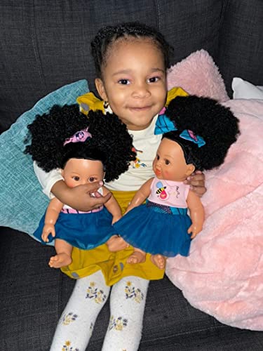 Muñeca bebé afroamericana multirracial 12 pulgadas miniatura 2