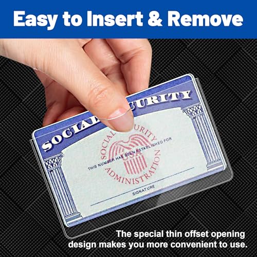 6 pack social security card protector sleevesnew medicare card protector sleevecredit card holder24 mil soft clear card sleeves for waterproof ssn card protectorcredit card cover