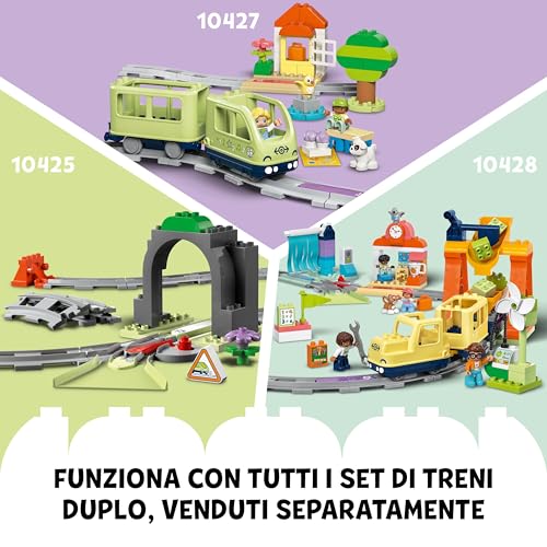 DUPLO Pack di Espansione Ponte e Binari Ferroviari Giocattolo - Giochi Didattici con 8 Pezzi di Rotaie, Ponte, Barriera e Mattoncino Interattivo - Regalo per Bambini e Bambine da 2 Anni - 10426 - Lego - Immagine 7