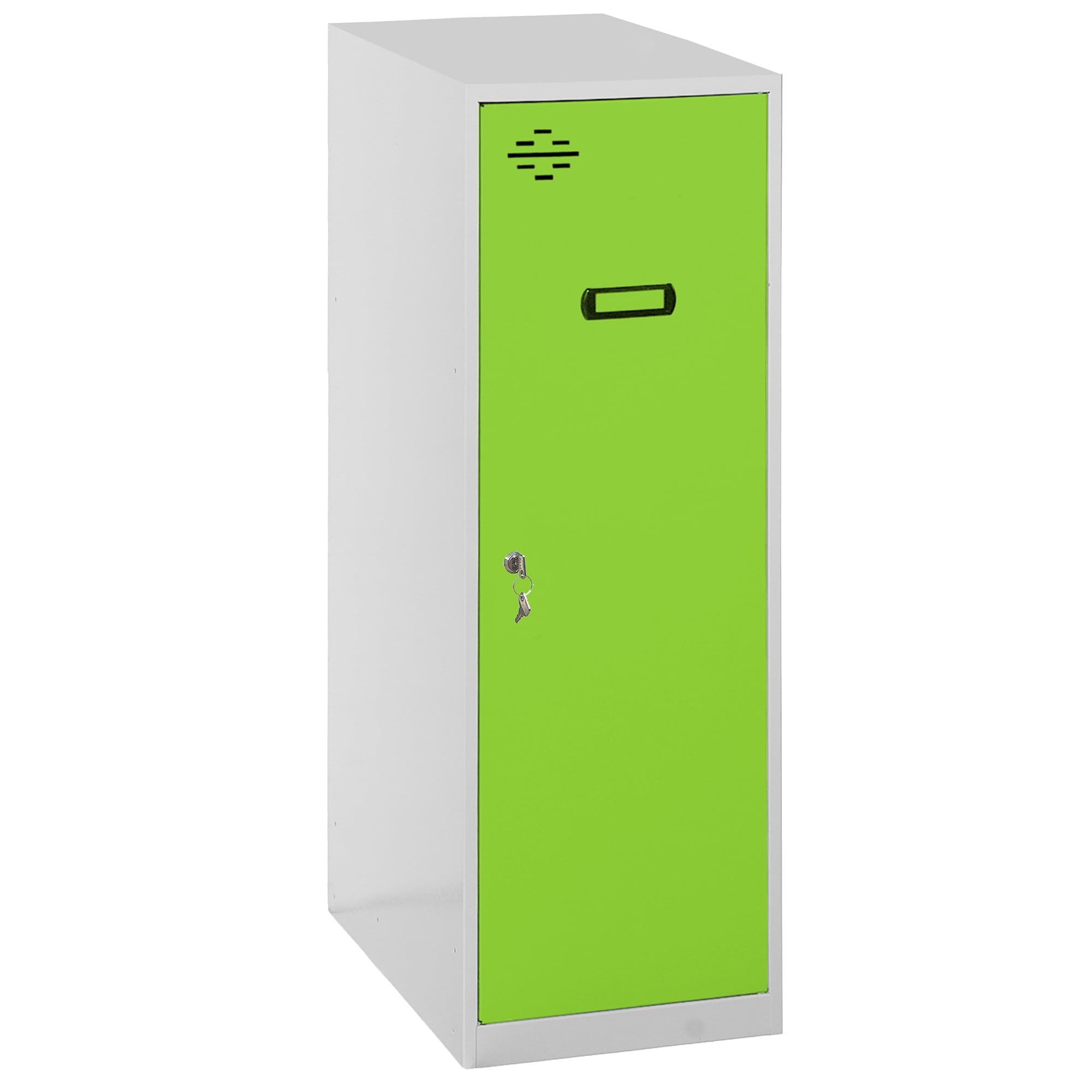 Simon Rack Casier Vestiaire Metallique Petit, 915x300x500 mm, Armoire Metallique Petit, Comprend la Clé, Gris/​Vert - Simonlocker