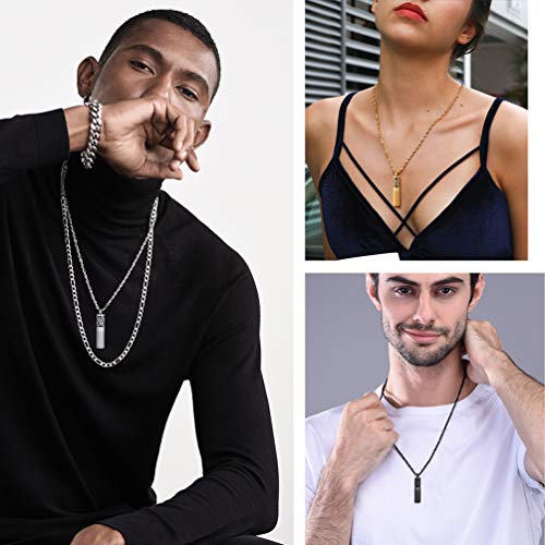 Perfume Locket Round Bottle Pendant Necklace Diffuser Essential Oil Aromatherapy Men Women Jewelry Black Necklace - Image 6