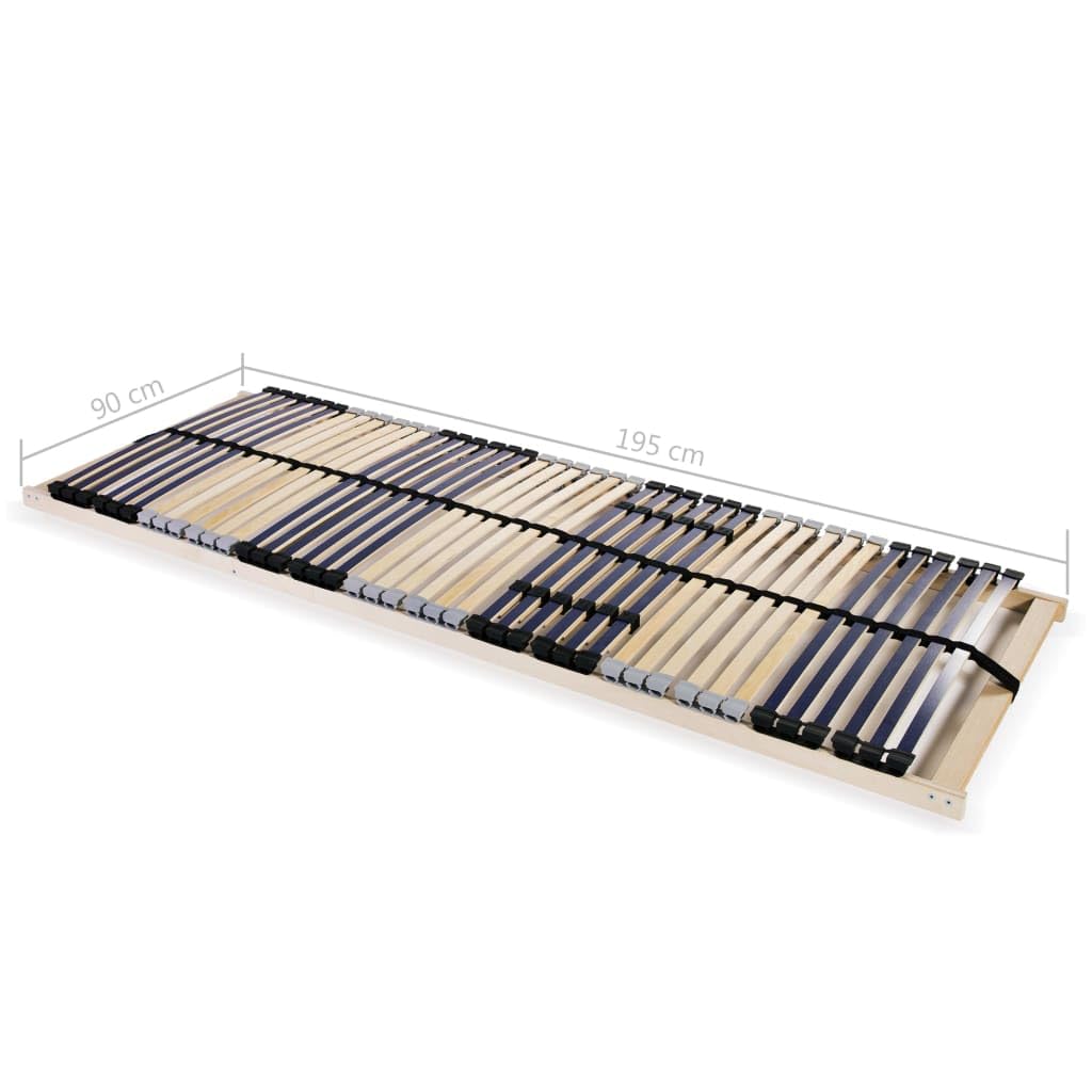 vidaXL Reti a Doghe 2 pz 7 Zone con 42 Doghe in Legno 90x200 cm