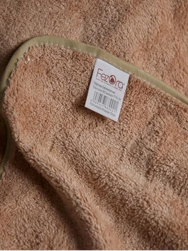 Image of Fezora Microfiber Bath Towel for Men & Women - Large Size 70x140 cm, 400 GSM, Ultra Soft, Quick Dry, Lightweight & Super Absorbent Towel for Bathroom, Gym, Spa, Travel & Swimming (Beige)