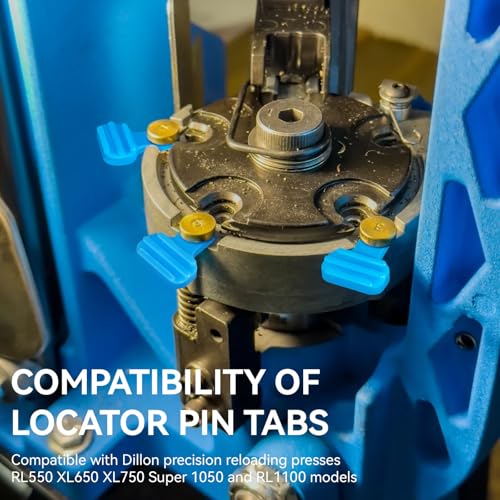 Locator Pin Tabs Compatible with Dillon - for Dillon Precision Reloading Presses Equipment RL550 XL650 XL750 Super 1050 RL1100 Accessories, Blue, 12 Pack - Thumbnail 2