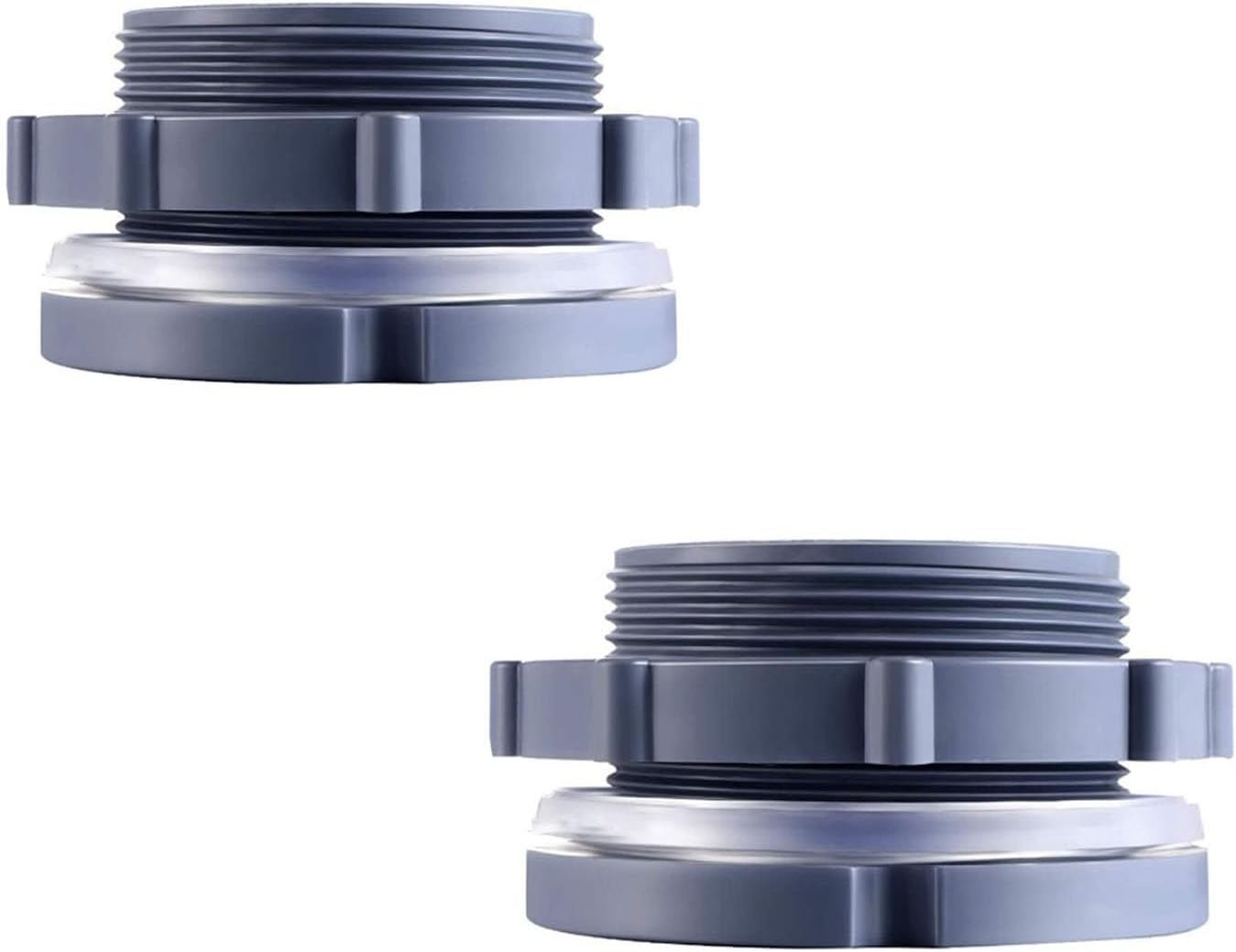 2 Pieces PVC Bulkhead Fitting 1Inch /1.5 inch Plastic Pipe Connector ...