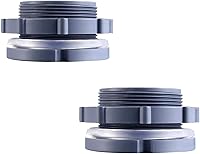 Vista 1 de 2 piezas de montaje de mamparo de PVC de 1 pulgada/1.5 pulgadas, conector de tubo de plástico para barril de lluvia, acuario, mamparo, mamparo