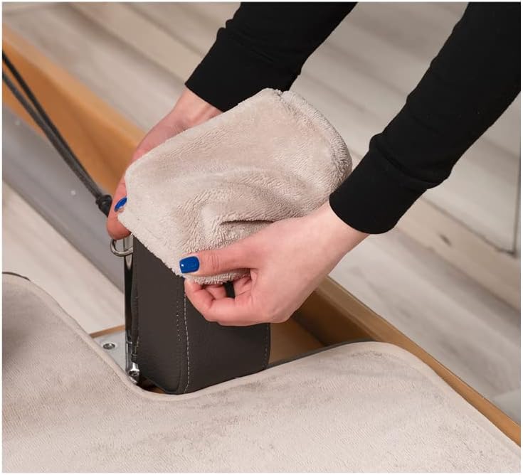 Miniatura 3 de Pilates Reformer - Toalla antideslizante (incluye 2 fundas de hombro para bloques) (BEIGE)