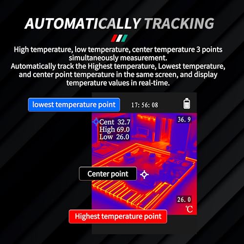 Mastfuyi TR10 Thermal Imager, Super Resolution 240×240 Thermal Camera, 25Hz Infrared Camera with Temperature Alarm, -4°F to 1022°F Handheld Infrared Imager, 8-Hour Battery Life Infrared Camera