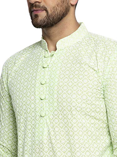Image of Jompers Men's Embroidered Pure Cotton Kurta Pyjama Set.